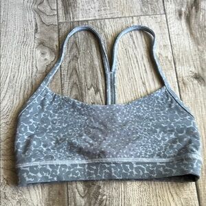 Lululemon Athletica Gray Leopard Sports Bra